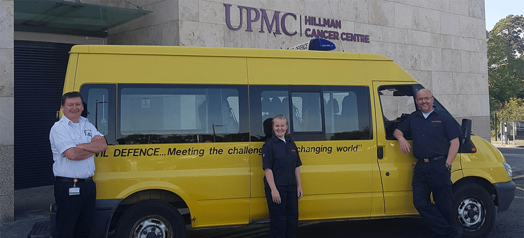 UPMC Thanks Civil Defence Crews for Helping Radiotherapy Patients Continue Care During COVID-19/