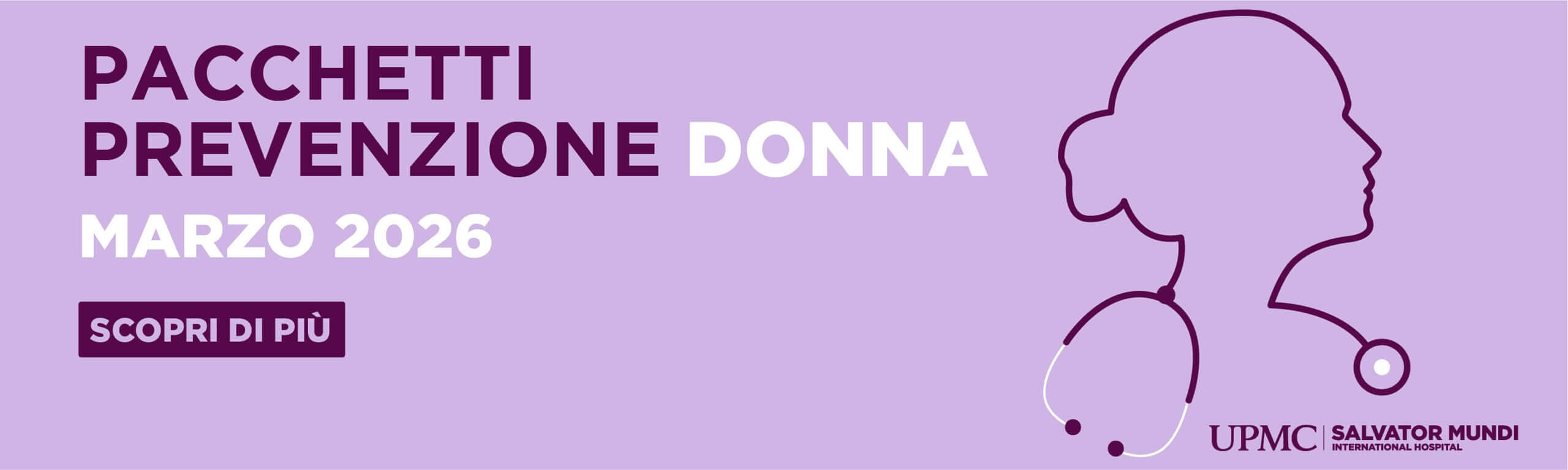 Pacchetti Prevenzione Donna Marzo 2026 | UPMC Salvator Mundi