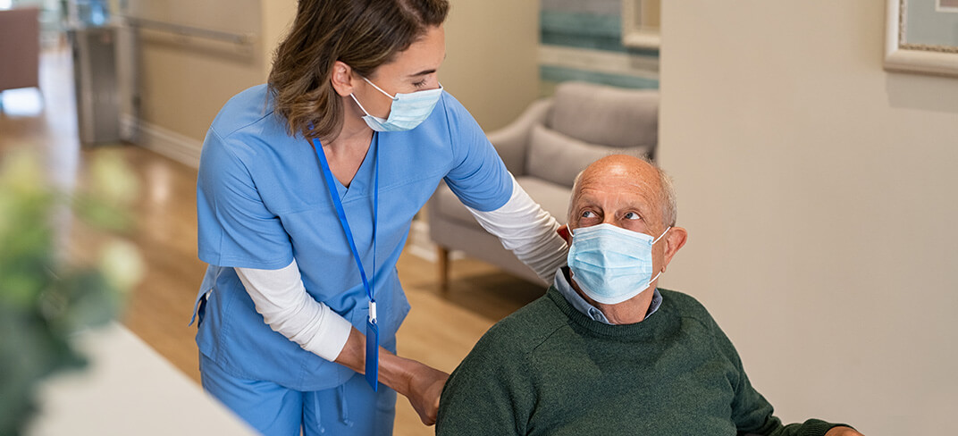 Nursing and patient in wheelchair